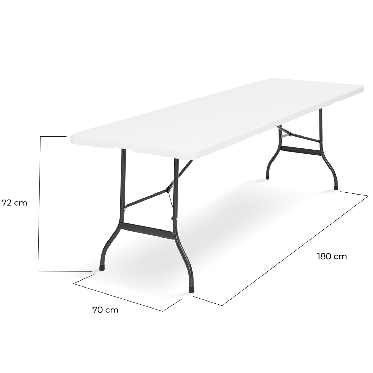 IDMarket - Lot de 2 Tables Pliantes d'appoint Portables 180 cm pour Camping ou réception