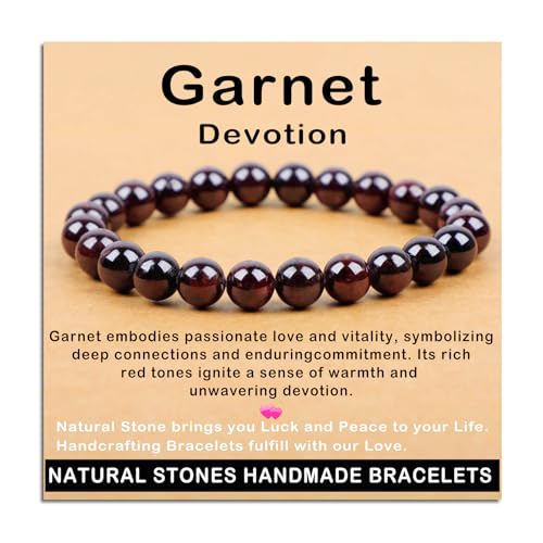 AD Beads Handmade Gemstone Stretch Elastic Bracelet Crystal Healing Reiki