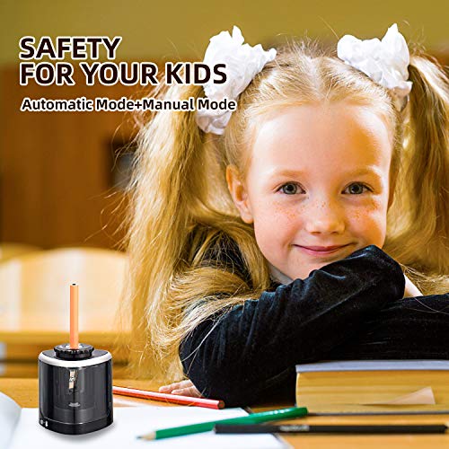 Pencil Sharpener - Electric Pencil Sharpener Blade to Fast Sharpen,Battery-Powered and Easy to Use for Classroom Supplies (6-8mm) in School