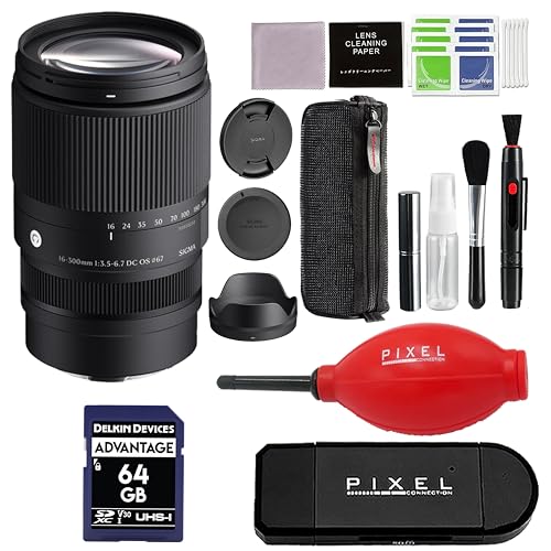 Sigma 16-300mm f/3.5-6.7 DC OS Contemporary Lens for RF Mount with Advanced Accessory and Travel Bundle | 887972 | Sigma 16-300mm Canon Lens