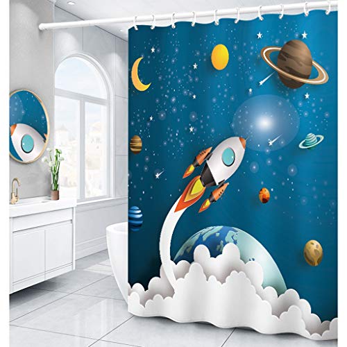 Rideau de douche de haute qualité en textile lourd opaque de format 180 x 200 cm - 3