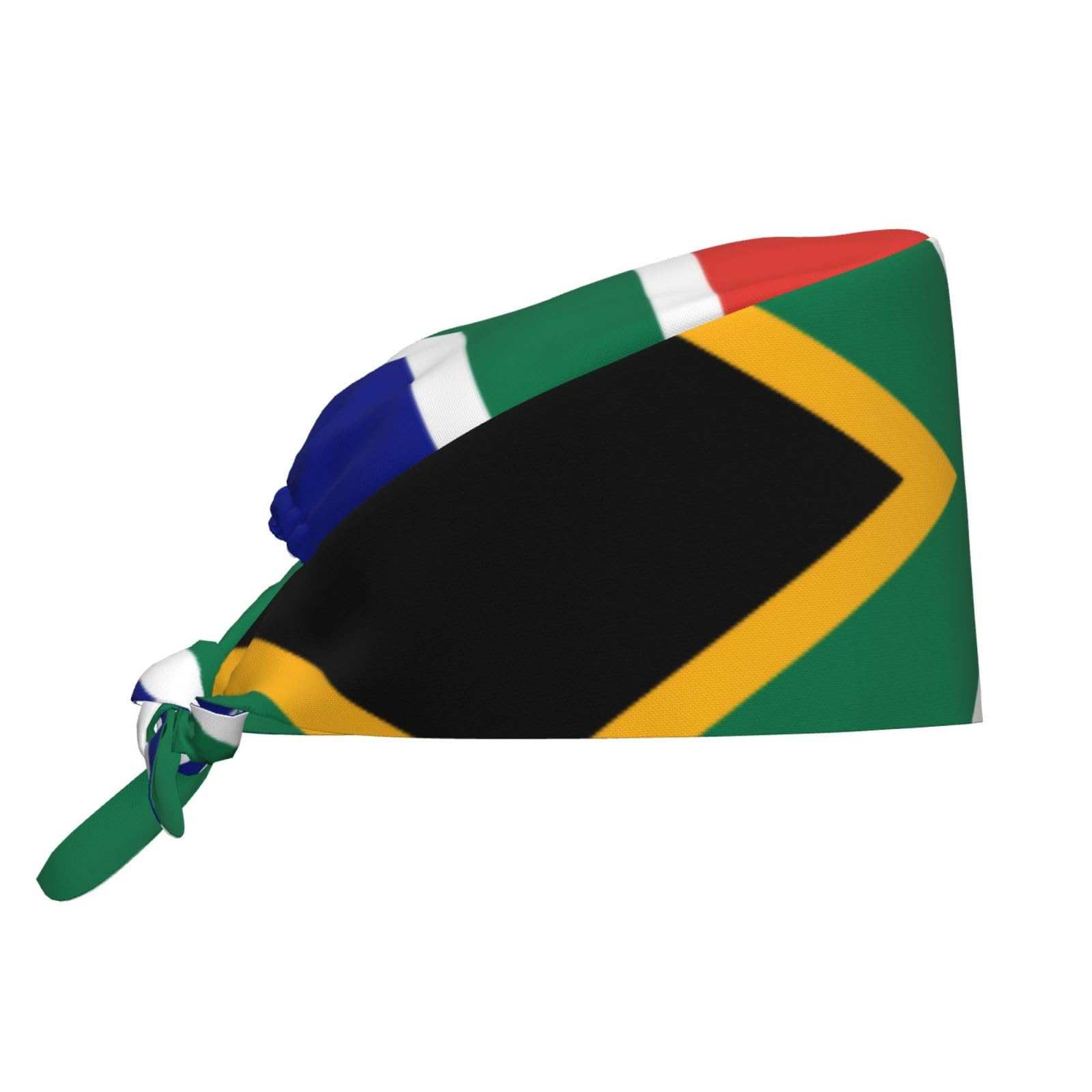 WZYWHJ Cleaning Working Cap South African Flag Pattern - Chef Hat for Women & Men, Adjustable, Breathable Black, Black, One Size, Black, One Size
