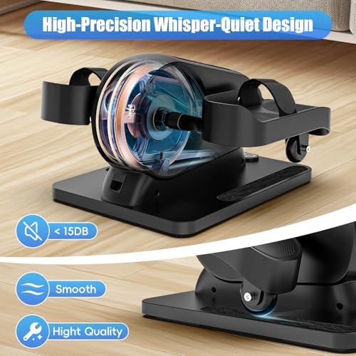 Image of FUNMILY Under Desk Elliptical, Ellipse Leg Exerciser, Standing or Seated Mini Elliptical Machines, Portable Bike Pedal Exerciser for Seniors /Adults, Leg Workout Equipment for Home /Office