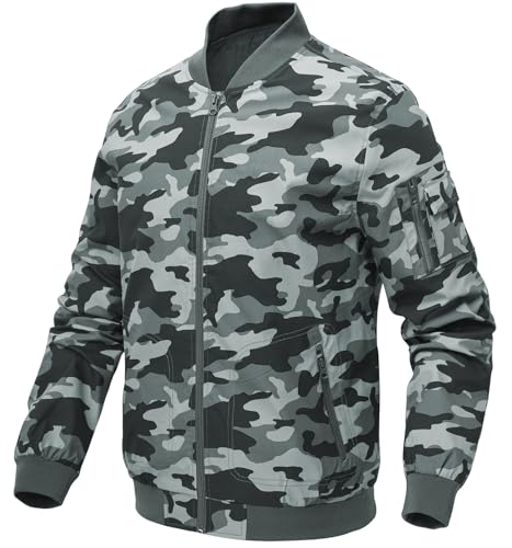 Image of Gopune Men's Windproof Bomber Jacket Lightweight Windbreaker Outdoor Golf Fashion Coat
