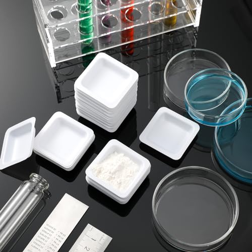200 pcs weigh boats small 7 ml plastic disposable trays for scale plastic square weighing mini pour boat tray powder weight epoxy food samples