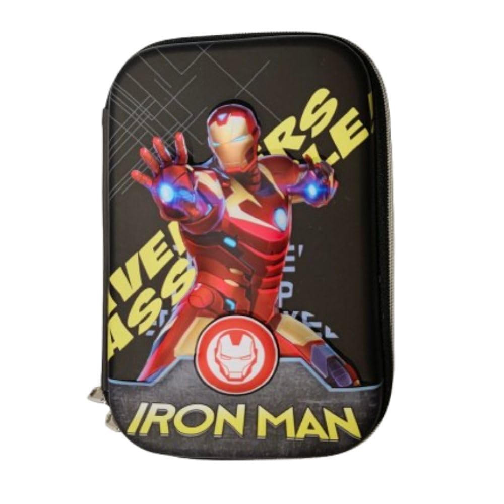 Praha 3D Hardbound Pencil Pouch, Smiggle Pouch EVA Material Pencil Case, Large Pen Holder Box with Multi-Compartment, Cosmetic Pouch Bag Stationery Organizer for Kids, (Multicolor) (K)