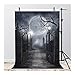 Produktbild AIIKES 5x7FT Retro-Stil Halloween-Thema Malerei Vinyl Fotografie Hintergrund Schwarz Fotografie Hintergrund Mond Foto Hintergrund Studio Requisiten 10-704