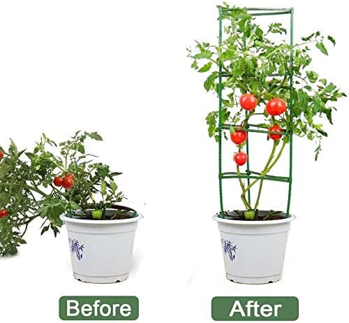 Amgate 36 Pcs Garden Stake Connector for Tomato Cage, 11.8" Expandable Trellis Stake Arms for Any 11mm Diameter Plant Stakes, for Climbing Plants Vegetables Fruits Vine