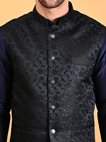 Image of Uri and MacKenzie Men's Silk Blend Kurta Pajama with Designer Ethnic Nehru Jacket /Modi Jacket