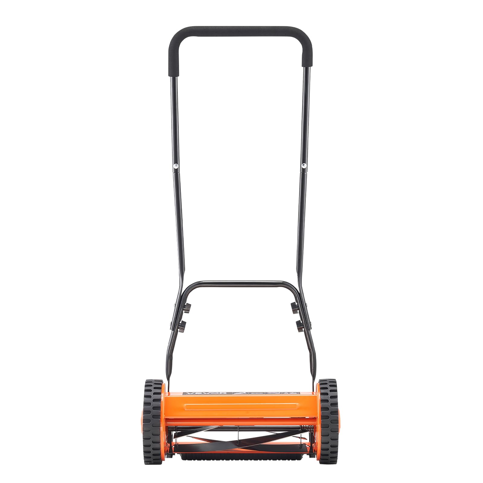 VEVOR Tondeuse à Gazon Manuelle 350 mm 5 Lames Acier Hauteur de Coupe Réglable 15-45 mm Bac de Ramassage