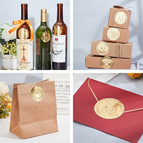 Craspire 2 Inch Gold Embossed Envelope Seals Stickers It’s My Birthday 100Pcs Adhesive Embossed Foil Seals Stickers Label For Wedding Invitations Gift Packaging #TOP3