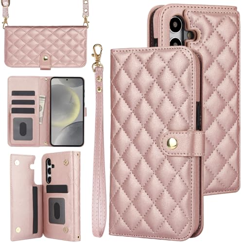 For Galaxy A16/A26/A17�P�[�X�蒠�^�V�����_�[ �΂ߊ|���J�[�h���[ �w�ʐ܂��ݎ� �X�^���h�@�\�X�}�z�P�[�X�yMYH�z�M�����N�V�[A16/A26/A17 PU���U�[�y�ʐl�C�j�� ���� �w��h�~ �ϏՌ� �����h�~���S�ی�n���h�X�g���b�v
