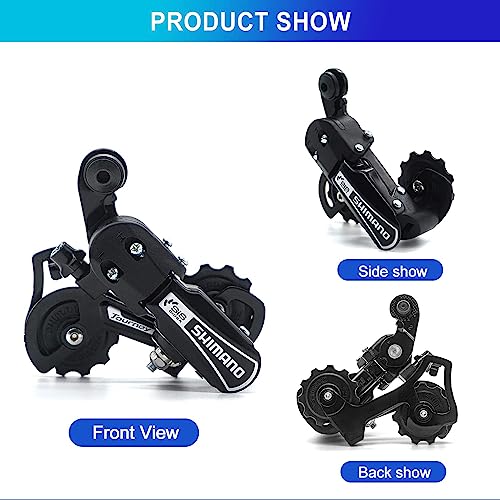 Black Rear Derailleur RD-TY21B 6/7 Speed Direct Mount for Mountain Bike Kids Tricycle Commuter Cruiser