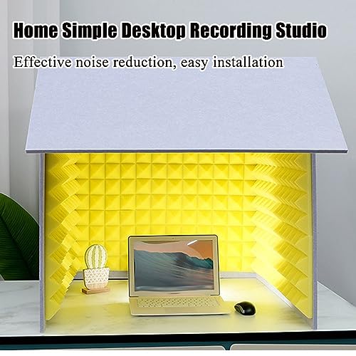 Cabina portátil para grabación, aislamiento acústico para estudio casero, cubierta insonorizante de escritorio, tratamientos acústicos para calidad de audio en estudio (Verde 80x80x80cm) miniatura 3