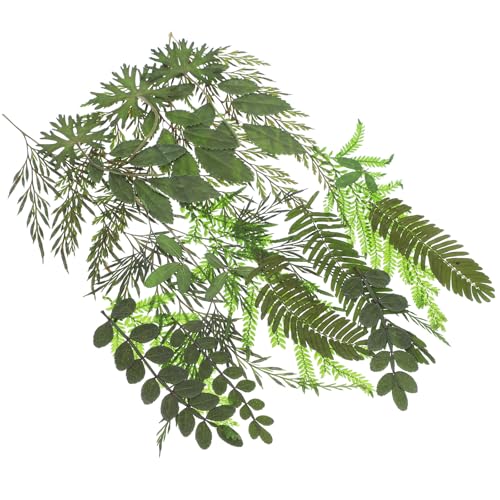DECHOUS Real Dried Pressed Leaves and Ferns Mixed Plants DIY Accessories, Natural Green and White Pressed Flowers for Handmade Jewelry, Craft Floral Decorations, 7-Style Pack for Home