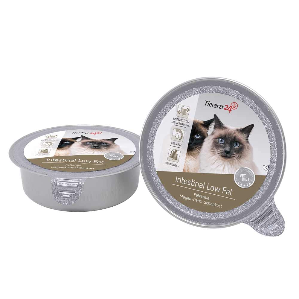Tierarzt24 Vet Diet Intestinal Low Fat Nassfutter fr Katzen 12x 85 g :  Amazon.de: Haustier