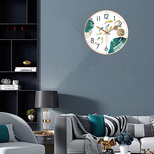 Image of Wall Clock 12 inch Silent Quartz Decorative Wall Clock Non-Ticking Classic Digital Clock Battery Operated Round Easy to Read Handheld Complete Home /Kitchen /Bedroom (409)