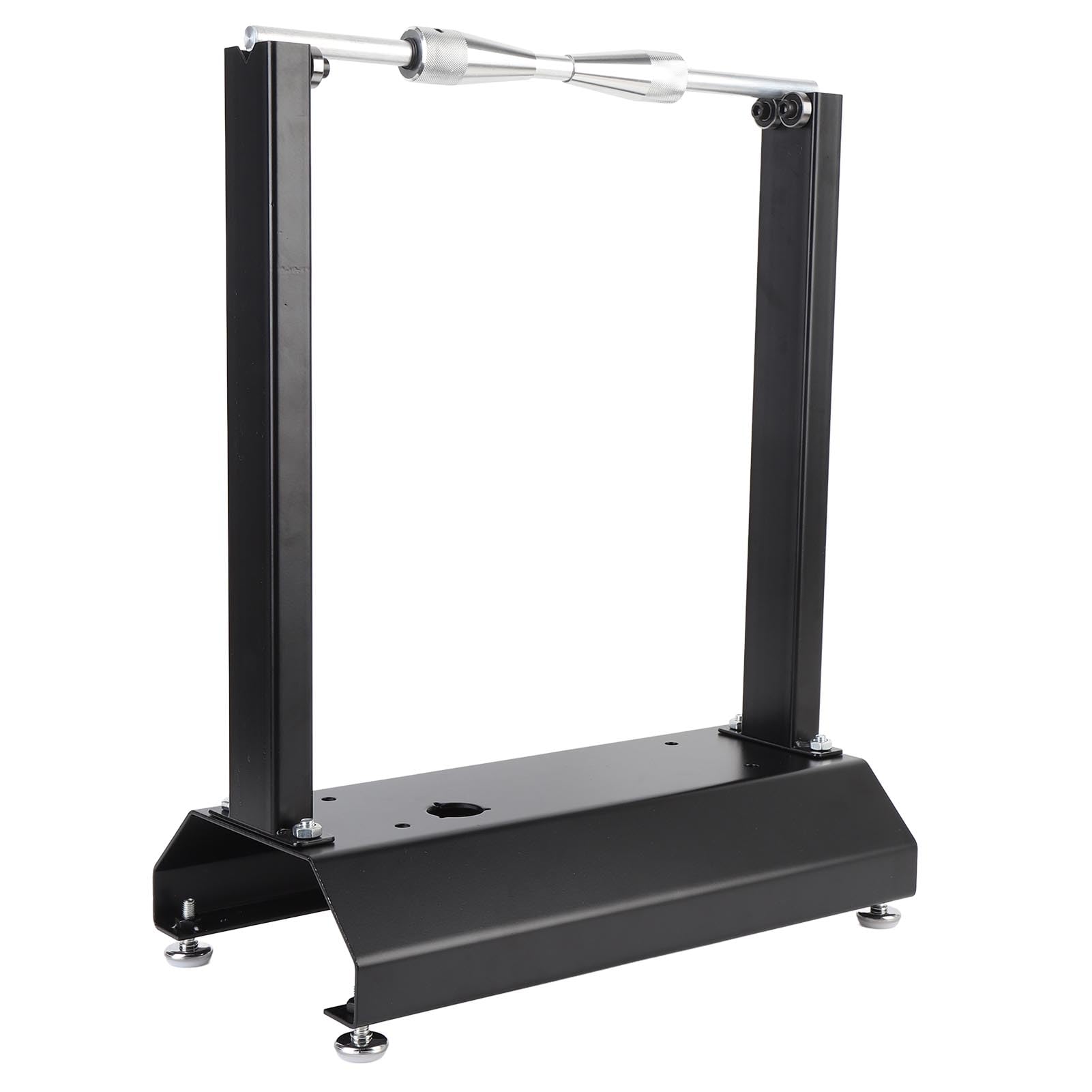Sorandy Equilibrador de Ruedas de Motocicleta, Soporte de Equilibrio de Neumáticos de Llanta de Acero Al Carbono Resistente con Conos de Centrado Ajustables, para la Mayoría de Motocicletas y Motos