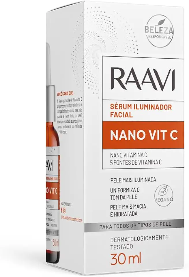 Raavi - Sérum Facial Iluminador Nano Vit C 30ml
