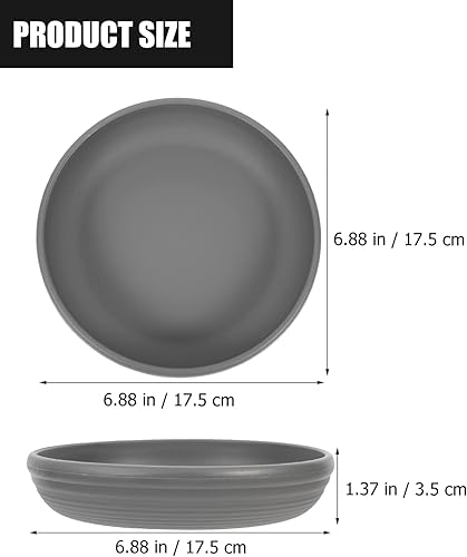 Miniatura 2 de Happyyami Soporte redondo para plantas, 3 platillos de plantas, bandejas de plástico para plantas, platillo para macetas de flores, plato