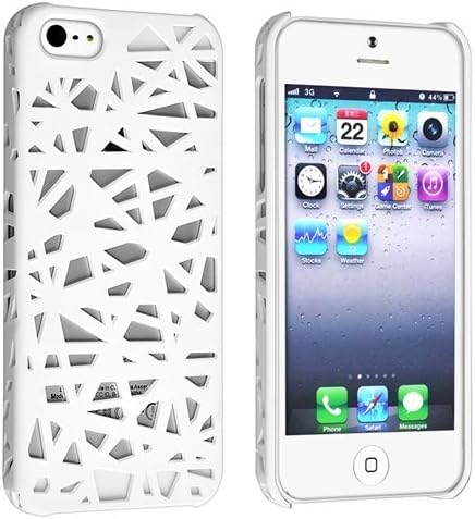 For iPhone 5 case, iPhone 5S case, Ruirs Nice fashion creative Bird Nest design PC Skin Case Cover Phone Case Case Bumper for iPhone 5 iPhone 5S (White)