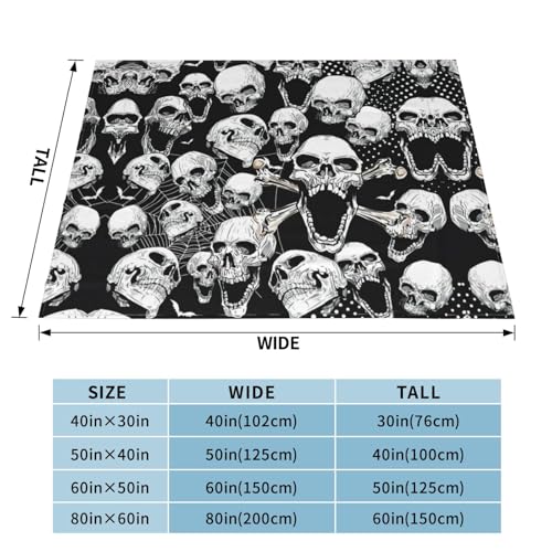 Plaid flanelle douce tête de mort pour éliminer les frissons - 4