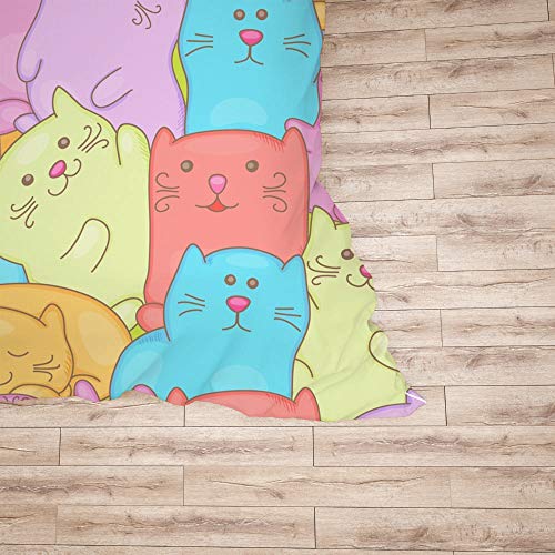 Housse de couette motif chats King Size en polyester pour lit double XL - 5