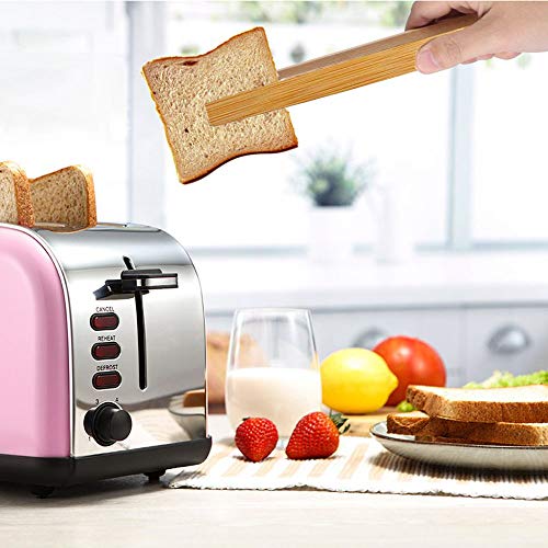 8 pinze per tostapane in bambù, per toast