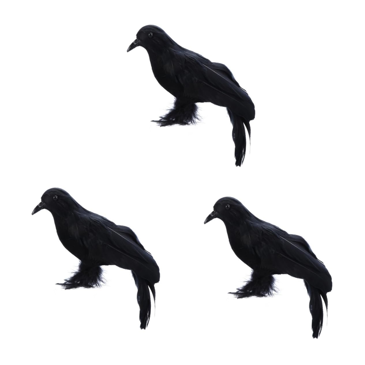 Abaodam 3 Stücke Stimulierte Halloween Dekoration Schwarze Krähe Prop Lebensechte Vogel Für Party Und Wohnkultur