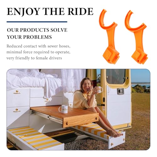 Image of DXNQ 2 PCS RV Sewer Hose Wrenches, 3 inch & 4 inch Fits Most Sewer Cap Connections, Easy-to-Use RV Sewer Fitting Wrench