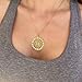 Roxxy Crystals Sri Yantra Sacred Geometry Necklace - Gold Jewelry for Men and Women - Spiritual Meditation Healing