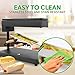 Electric Raclette Cheese Melter - Swiss Style Warmer Melts, Stainless Steel, Stain Resistant, Adjustable Temperature Control, Food Prep 120V / 600 Watt- NutriChef PKCHMT17, blacck