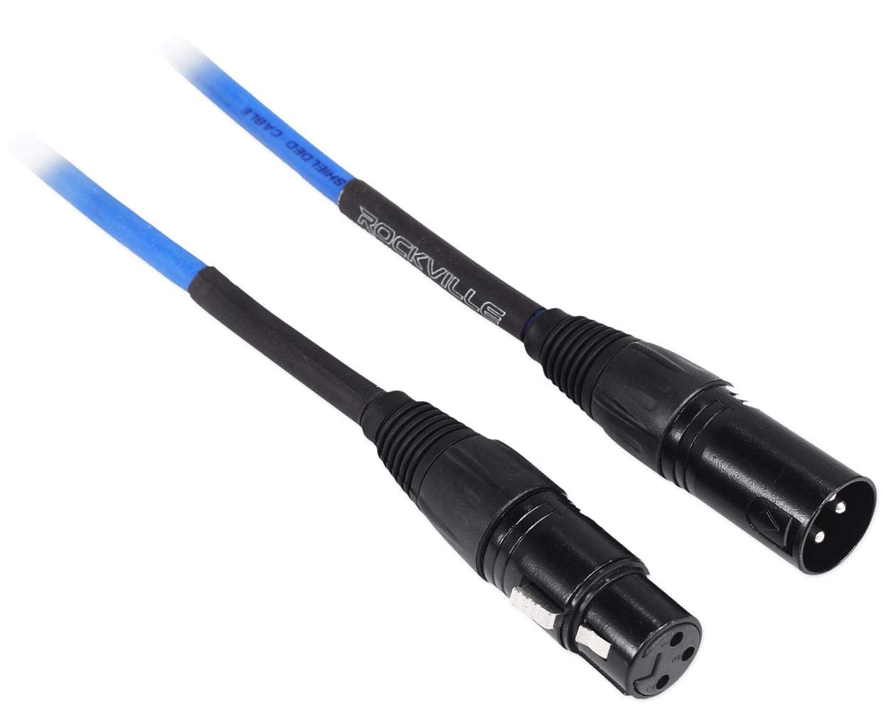Rockville RCXFM50P-O 50ft Female to Male XLR Mic/Speaker Cable, 100% Copper, 90% OFC Shield, REAN Connectors, Vibrant Orange, for Live Sound and Studio Recording