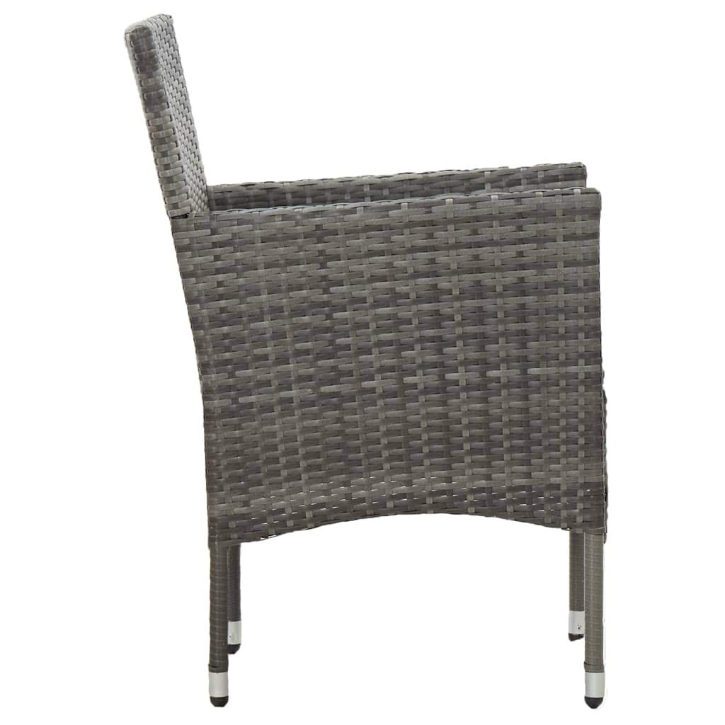 Gartenmöbel Set 10 Stühle mit Tisch Terrassenmöbel Außen Sitzgruppe Outdoor 10 Personen Gartengarnitur Wetterfest Garten Essgruppe Rattan Grau-J79