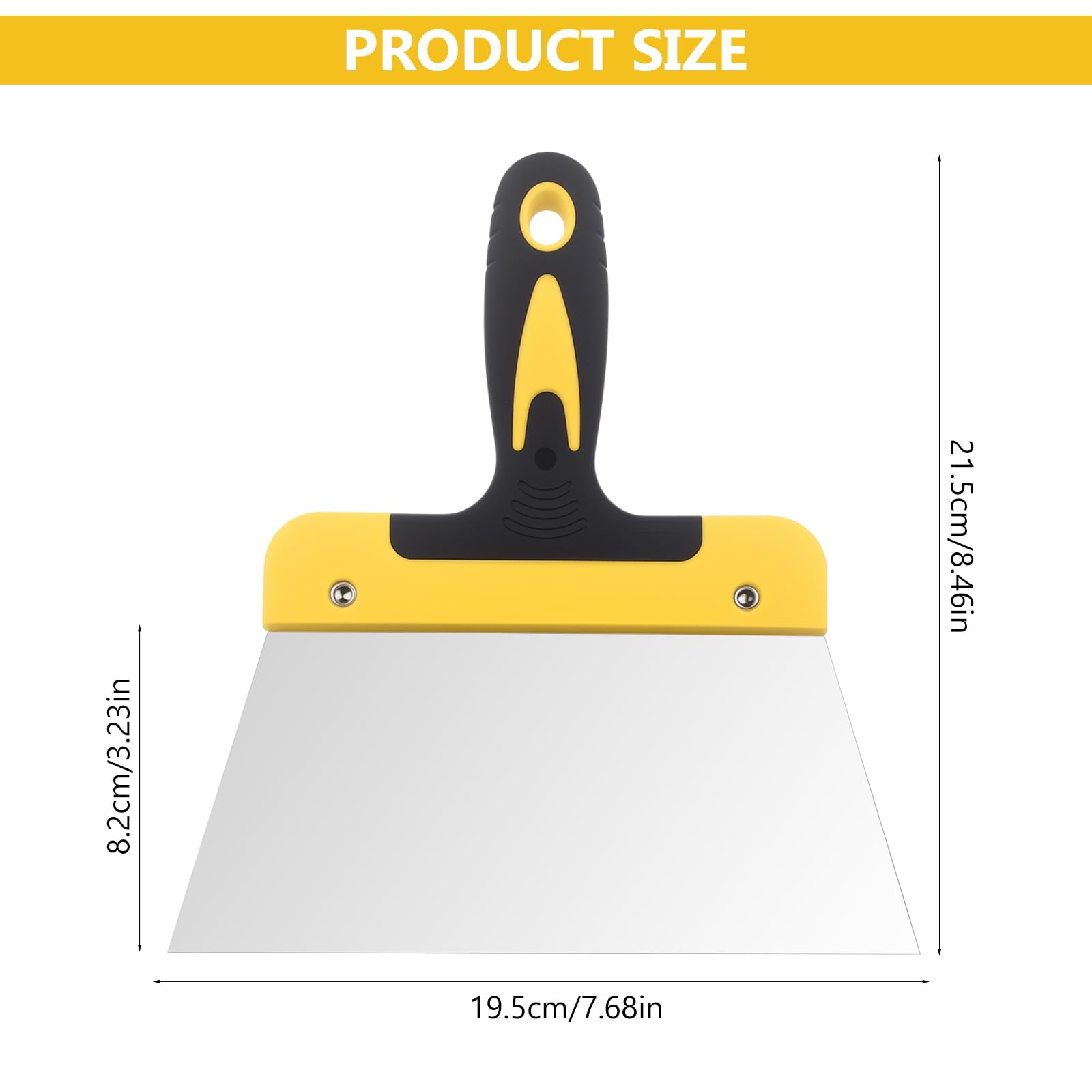2 Pz Raschietto Muro, 200mm Raschietto per Vernice, Spatola per Stucco, Set di Spatole Flessibili per Cartongesso Raschiare Pareti Rimuovere Carta da Parati Stucco Decorazione Fai Da Te