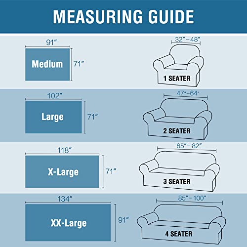 H.versailtex Cotton Sofa Covers Couch Cover Sofa Slipcover For Most Shape Sofas, Feature Thick Woven Jacquard Seamless With Tassels, Multi-Use Decorative For Couch (Large: 71" X 102", Sand) #TOP2