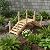Shine Company 4963N Decorative Cedar Wood Garden Bridge with Side Rails, Natural