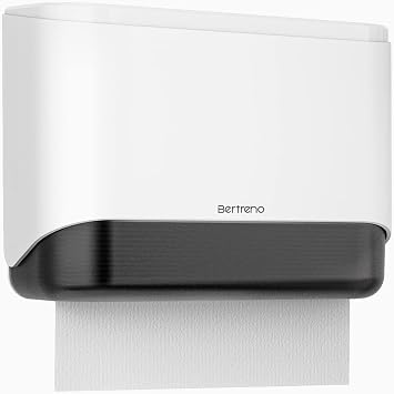 Commercial Paper Towel Dispenser Wall Mount Paper Towel Holder Large Capacity 200 Multifold/Trifold/C Fold Hand Towel Dispenser Bathroom Tissue Dispenser White