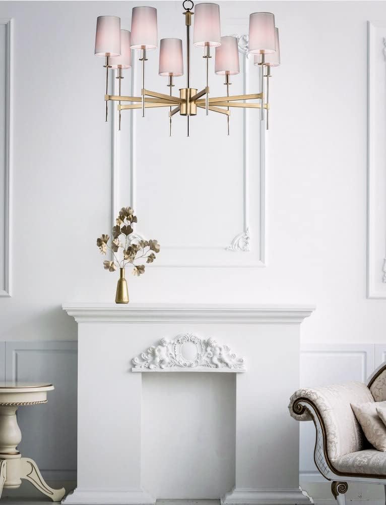 Maxim Uptown - Eight Light Chandelier -Traditional Installation