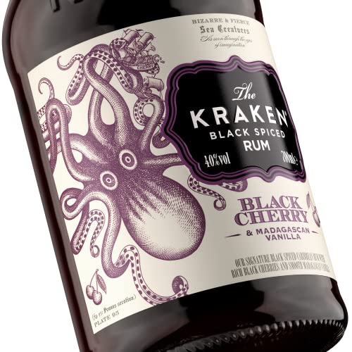 Kraken Black Cherry and Madagascan Vanilla Black Spiced Rum 70cl - Image 2