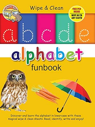 Om Books International Wipe & Clean alphabet Funbook : Write and Practice Small Letters