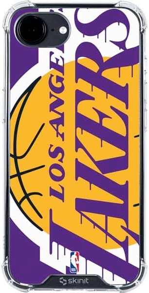 Skinit Clear Phone Case Compatible with iPhone 16e - Officially Licensed NBA Los Angeles Lakers Large Logo Design