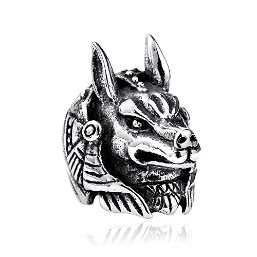 Image of Genuine Stainless Steel Ring for Men Fashion Punk Rock 3D Animal Rings