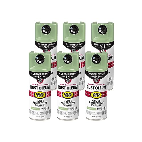 Image of Rust-Oleum Stops Rust Custom 5-in-1 Spray Paint, Gloss Laurel Green