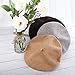 Quacoww 4 Pieces Beret Hat French Style Beanie Hats Fashion Ladies Beret Caps Outdoor Hat, Black, Brown, Gray and Khaki