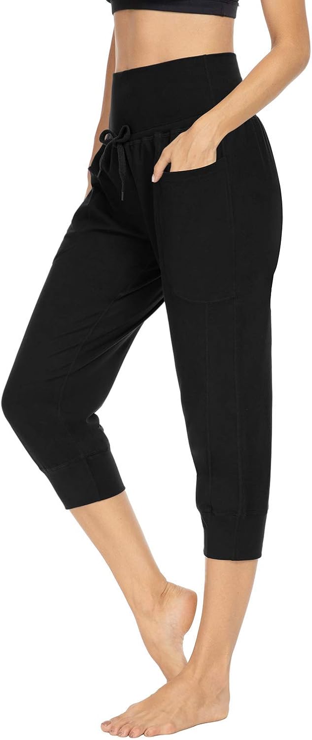Drawstring capri workout pants Clearance