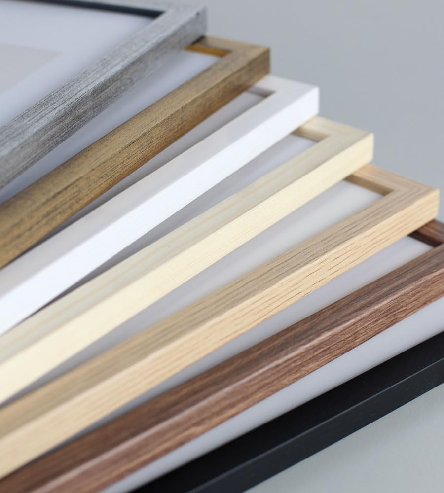 Holz Bilderrahmen Plexi Foto Rahmen Collage Wanddeko Poster S111: Farbe: Schwarz | Format: 40x60