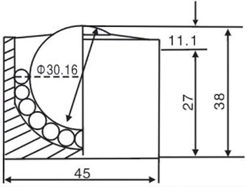 Miniatura 2 de CHFENG-C 2pcs 1.181 in Rodamiento de bola de acero KSM-30 Rodillo giratorio de bola redonda Rueda de metal plateado Unidades de bola de