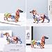 Kreative bemalte bunte Dackel Hund Dekoration Zuhause Modern Weinschrank Büro Dekor Desktop Harz Handwerk Miniaturen Statue (21,8 x 7,9 x 14 cm)