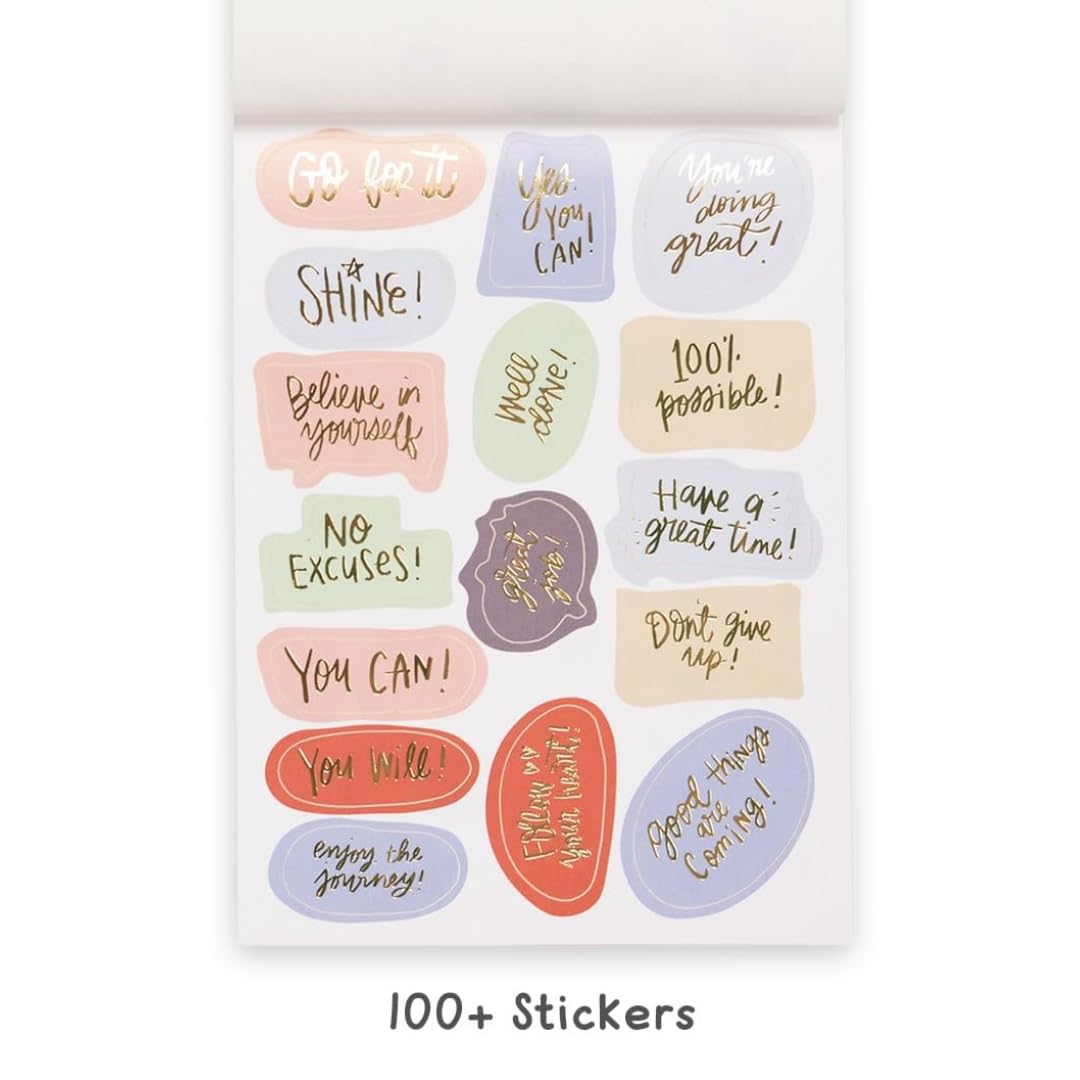 Alicia Souza The Ultimate Joy Wiro Undated Planner | Includes Sticker Book, Pocket Planner & Keepsake Box | Premium Acid-Free Paper | 256 Pages | Elastic Closure | Compact & Stylish Design